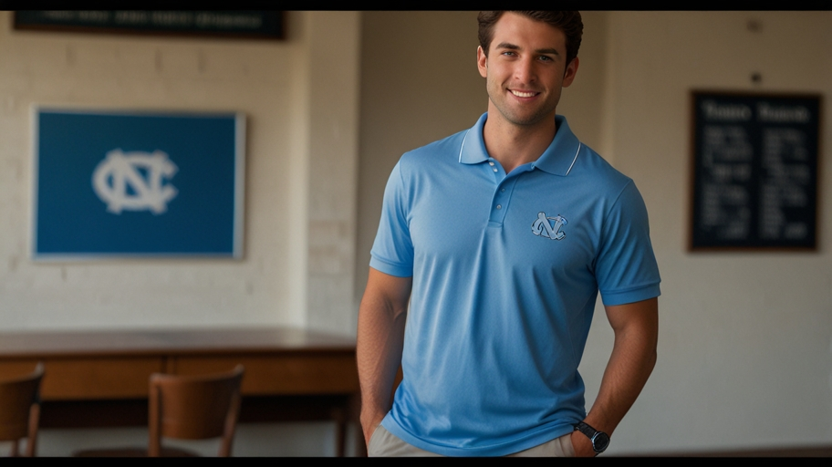 UNC Blue Polo Shirt Temu