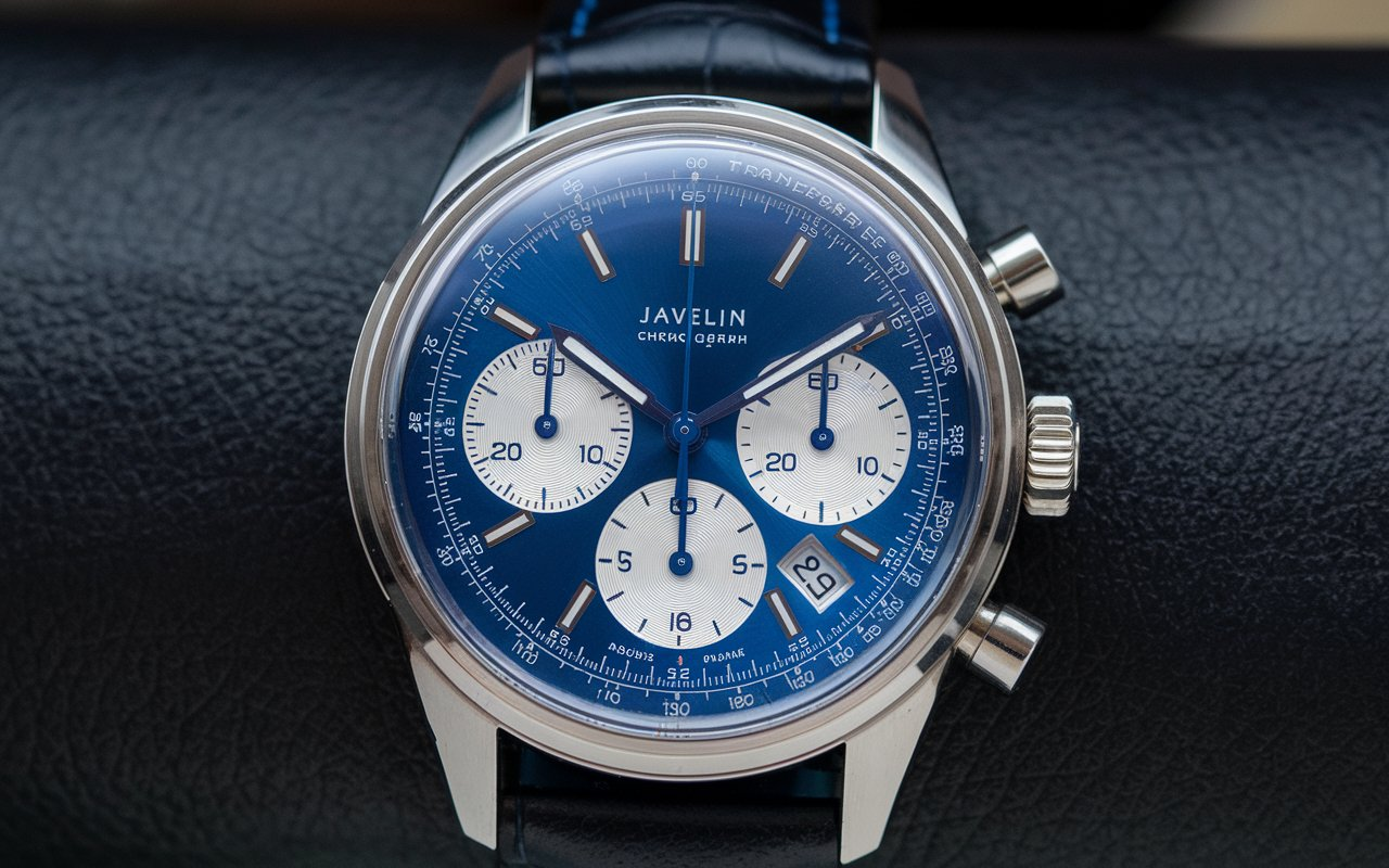 Blue Javelin Chronograph Watch Hands